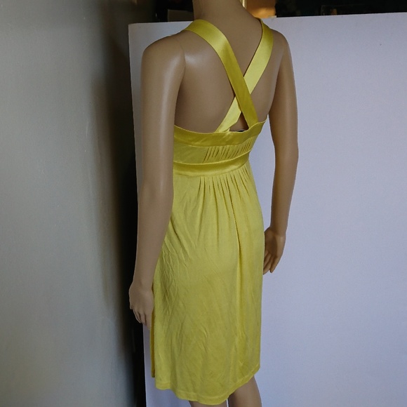 Banana Republic Dresses Banana Republic Yellow Silk Dress Size